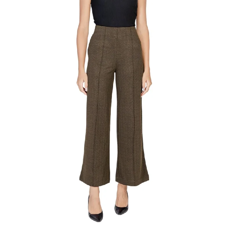 ICHI  Polyester Jeans & Women's Pant Fashionable Bootcut Jeans