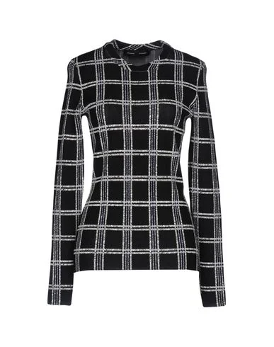 Proenza Schouler Women Jumper Black S INT Plaid Sweater Polka Dot Checkered