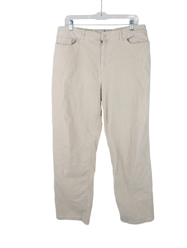 Croft& Barrow Beige Corduroy Stretch  Pant | 16 Warm Wool Trousers