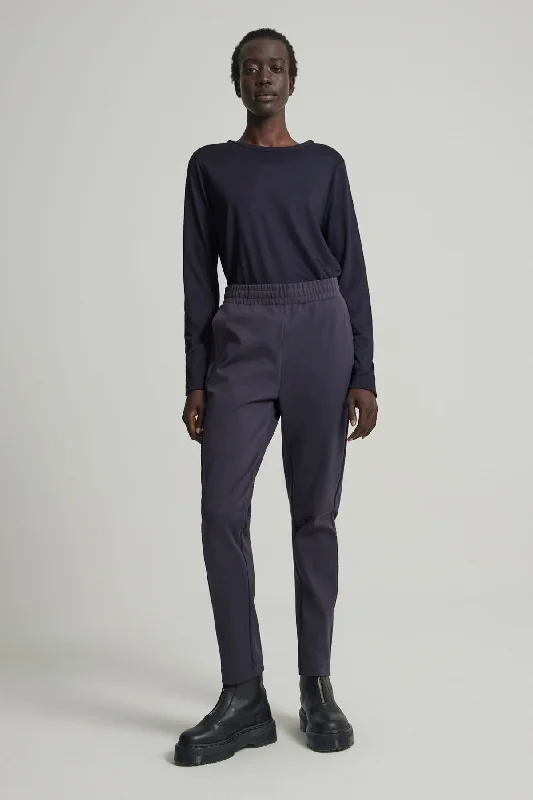 Cub Cotton Ponte Pant in Darkest Navy Comfortable Pleated Pants