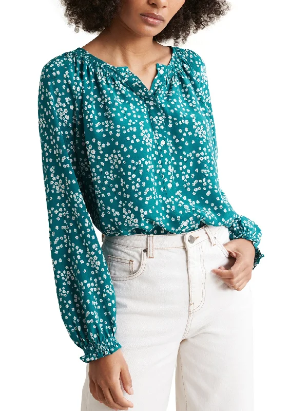 Cyrillus - Blouse Myosotis - Vert Moyen Imprime - Femme Silky Draped Blouse
