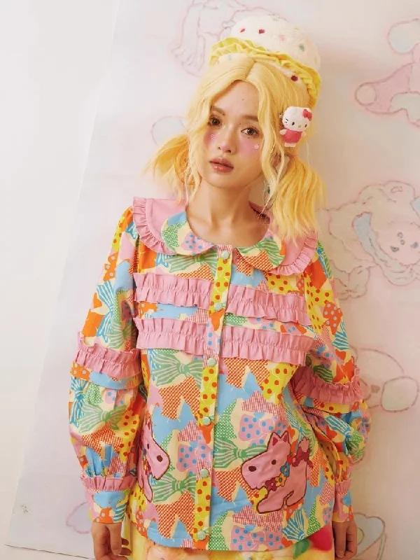 Pink doll collar shirt blouse【s0000004921】 Airy Cotton Blouse