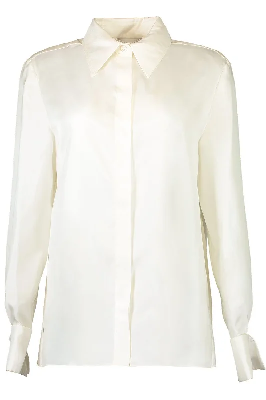 Jewel Cuff Link Button Down Blouse Casual Stripe Blouse