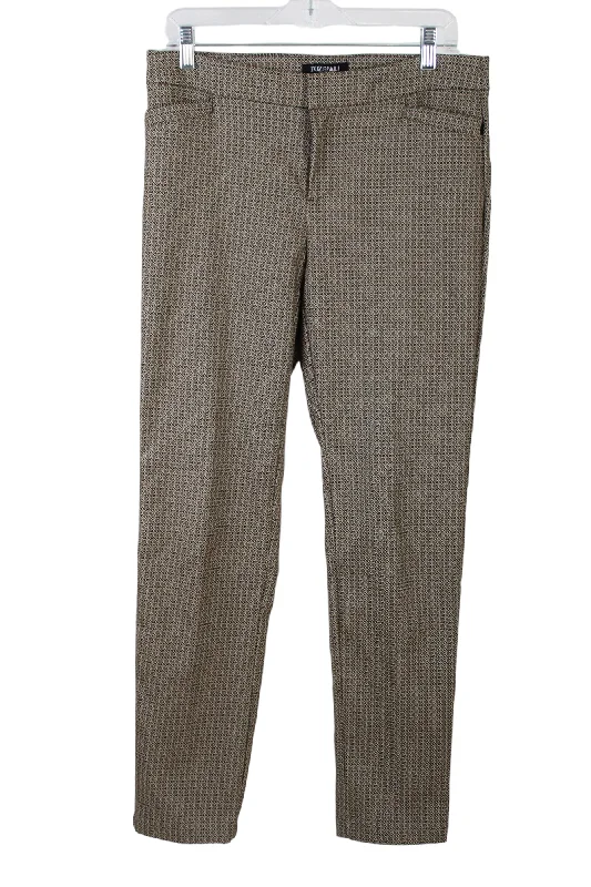 Roz & Ali Brown Patterned Pants | 6 Comfortable Denim Trousers