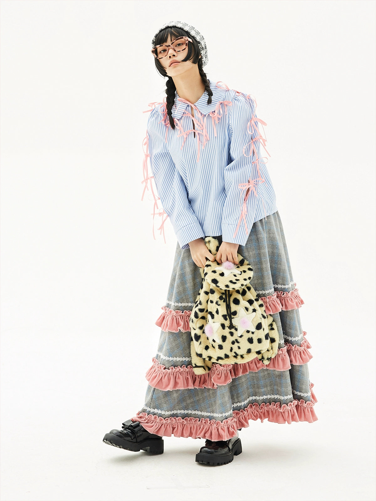 Retro Cute Striped Shirt Blouse Sweet Girls Niche Design Bow Blouse【s0000004261】 Chic Wrap Blouse Retro Cute Striped Shirt Blouse Sweet Girls Niche Design Bow Blouse【s0000004261】 Chic Wrap Blouse