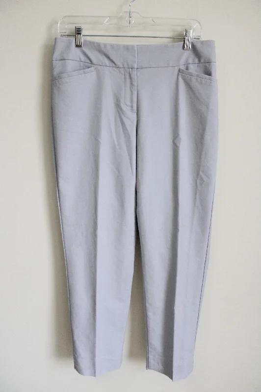 Talbots Light Gray Chino Pant | 8 Casual Skinny Fit Pants