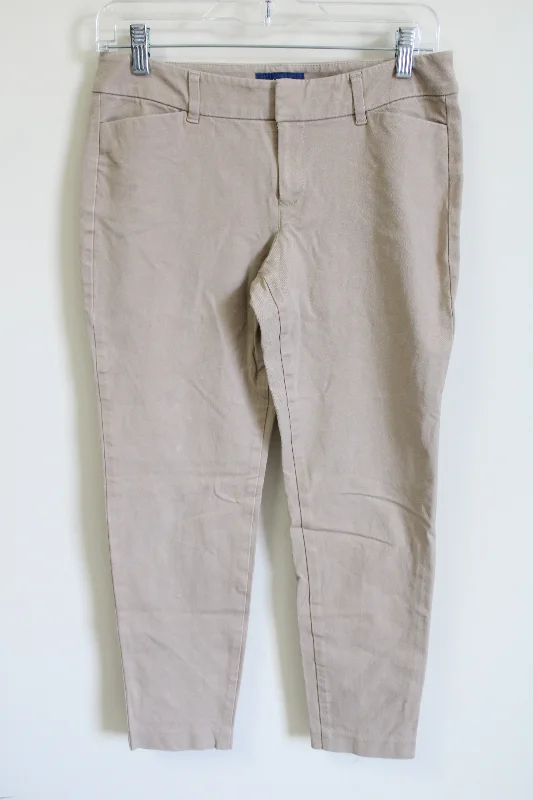Old Navy Pixie Mid Rise Tan Ankle Pant | 4 Casual Drawstring Pants