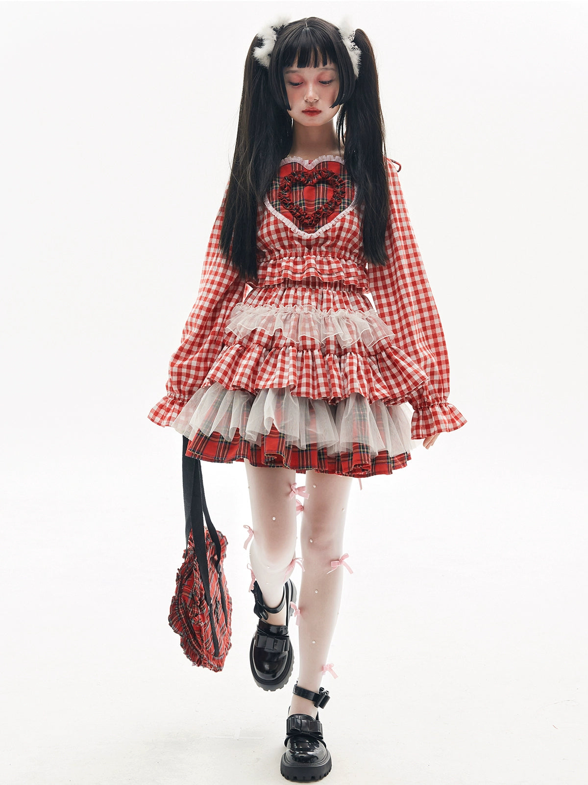 Retro Lolita Cute Red Blouse Niche Design Girls Shirt【s0000004277】 Modern Oversized Blouse