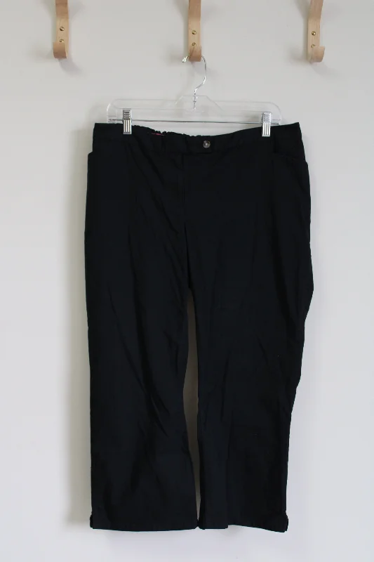 Liz Lange Maternity Black Capri Pant | 12 Warm Wool Trousers