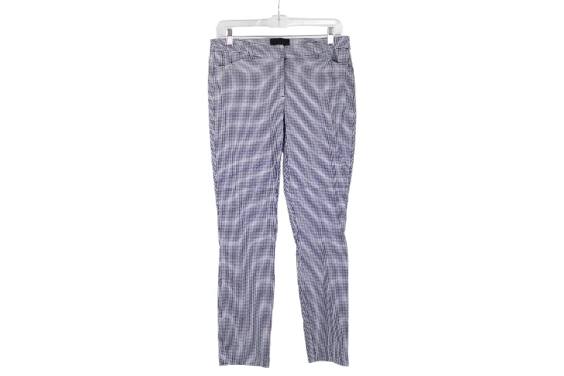 Cynthia Rowely Blue Houndstooth Pants | 6 Soft Stretch Pants