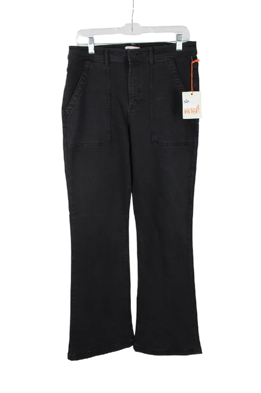 NEW Knox Rose High Rise Black Denim Pants | 10 Chic Faux Leather Pants