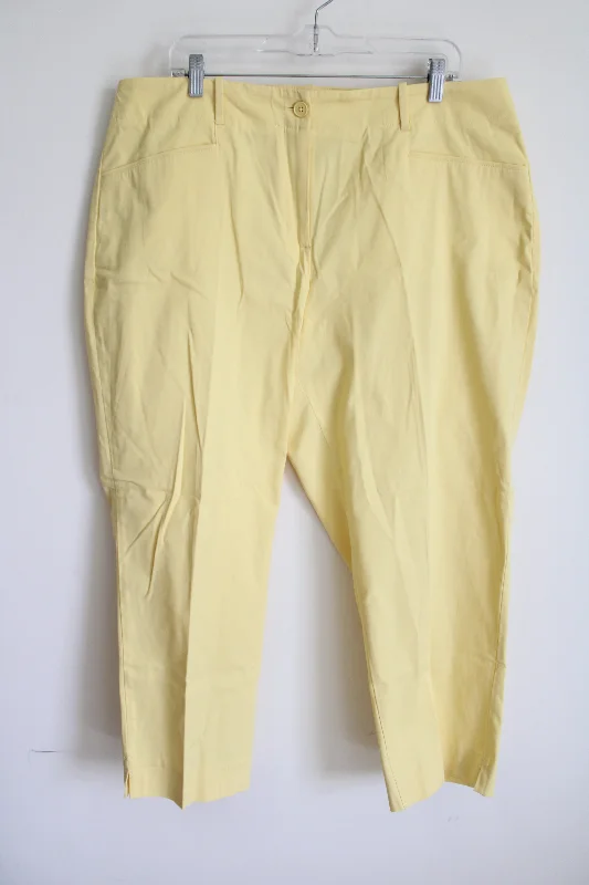 Talbots Yellow Capri Pants | 18W Comfy Athletic Pants
