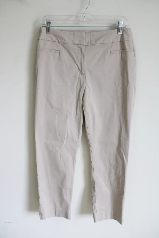 Ann Taylor Tan Ankle Pant | 4 Soft Stretch Pants
