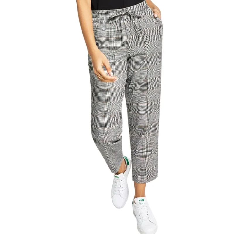 BAR III - Plaid Pants Chic Black Leggings