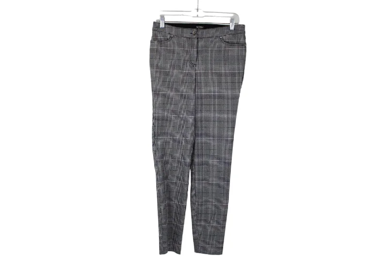 SOHO Apparel LTD. Plaid Stretch Pants | 6 Relaxed High-Waist Trousers