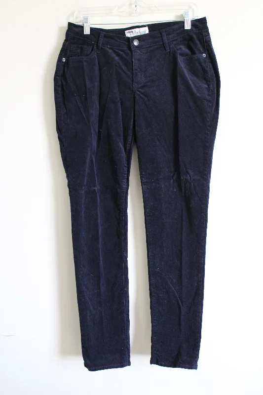 Old Navy Boyfriend Dark Blue Corduroy Pant | 4 Tall Comfy Athletic Pants