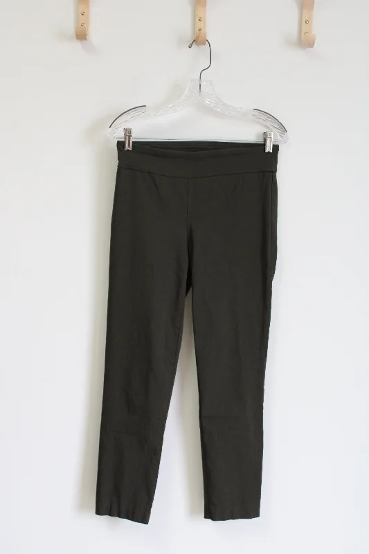 Dressbarn Olive Green Stretch Pant | 4 Petite Comfortable Maternity Pants