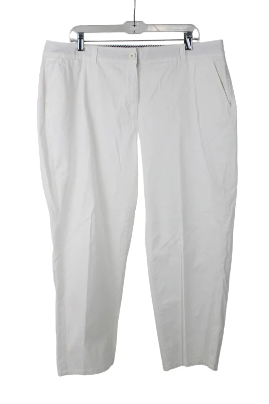 Crown & Ivy Curvy White Ankle Pant | 16W Soft Stretch Pants