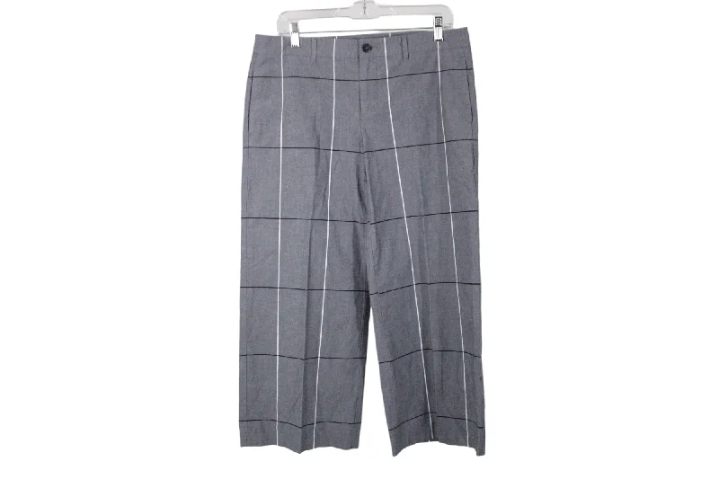 J.Jill Gray Windowpane Capri Pants | 10 Soft Wool Pants