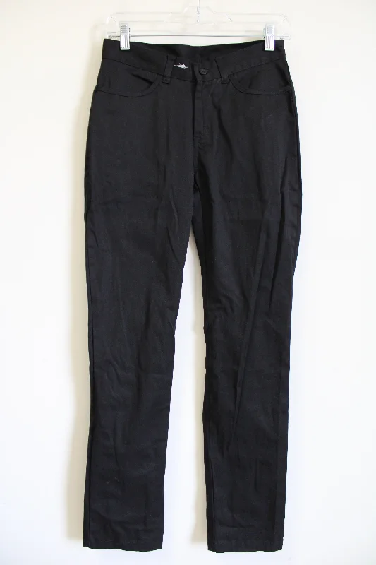 Classroom Uniforms High Rise Black Straight Leg Pant | 1/2 Stylish Elastic Waist Pants