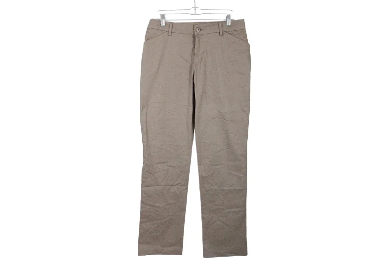 Lee Straight Leg Relaxed Fit Mid Rise Tan Pants | 12 Long Relaxed Fit Trousers