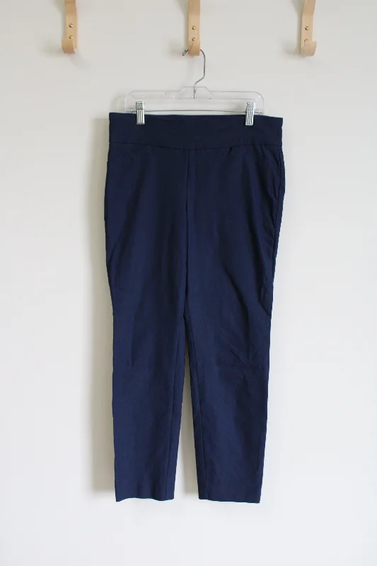 Charter Club Classic Fit Blue Stretch Ankle Pant | 6 Short Comfortable Jogger Trousers