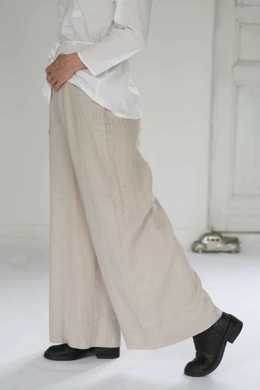 Ollie pant Oatmeal Classic Bootcut Trousers