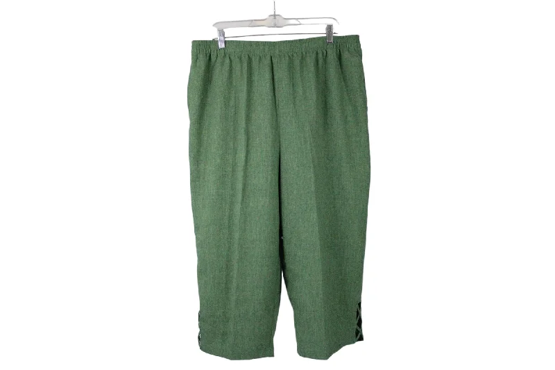 BonWorth Green Capri Pant | XL Elegant Dress Pants