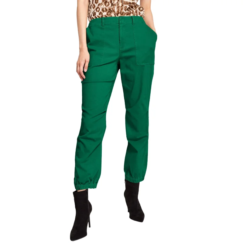 INC  - Stretch Zippered Ankle Zip Pocketed Cargo Cropped Pants High-Waist Yoga Pants