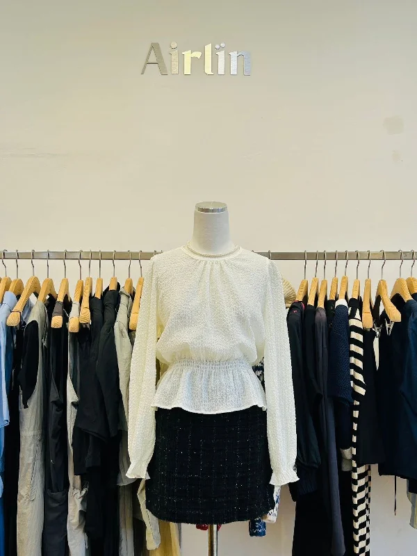 White chiffon blouse Chic Square Blouse