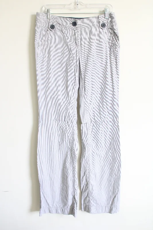 Ann Taylor LOFT Blue Pinstripe Pants | 4 Modern Bootcut Pants