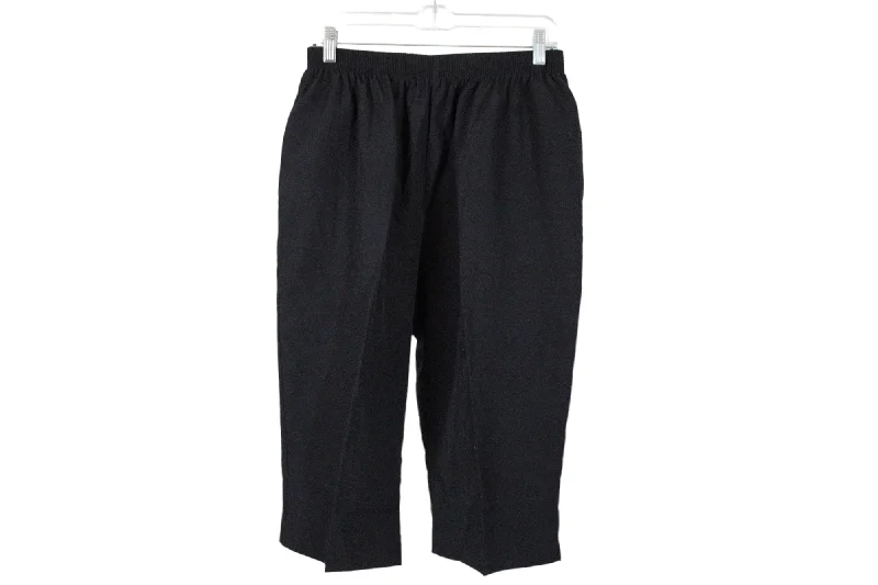 Bonworth Black Capri Summer Pants | L Wide-Legged Palazzos