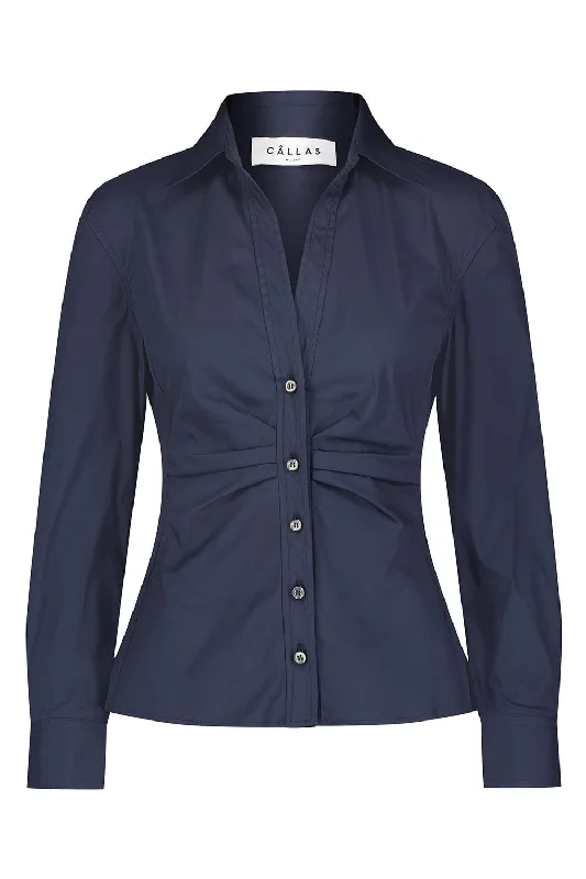 Savile Blouse Collared Satin Blouse