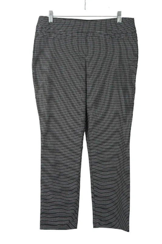 Hilary Radley Black Plaid Stretch Office Pant | 10 Elegant Wool Trousers