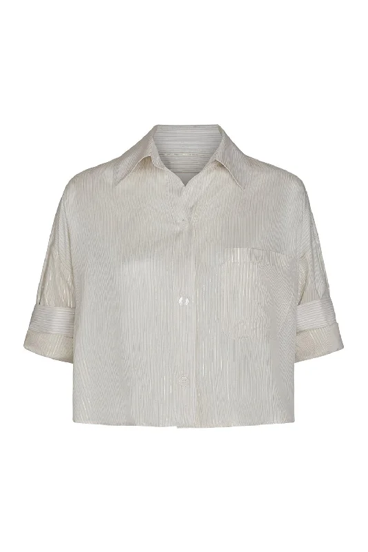 Next Ex Blouse - Brown Multi Feminine Ruffle Blouse