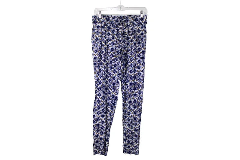 Old Navy Blue Green Patterned Taper Summer Pants | S Lightweight Jogger Pants