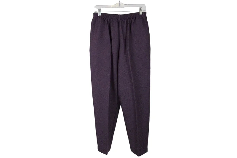 Alfred Dunner Purple Pants | 14 Elegant High-Waist Pants
