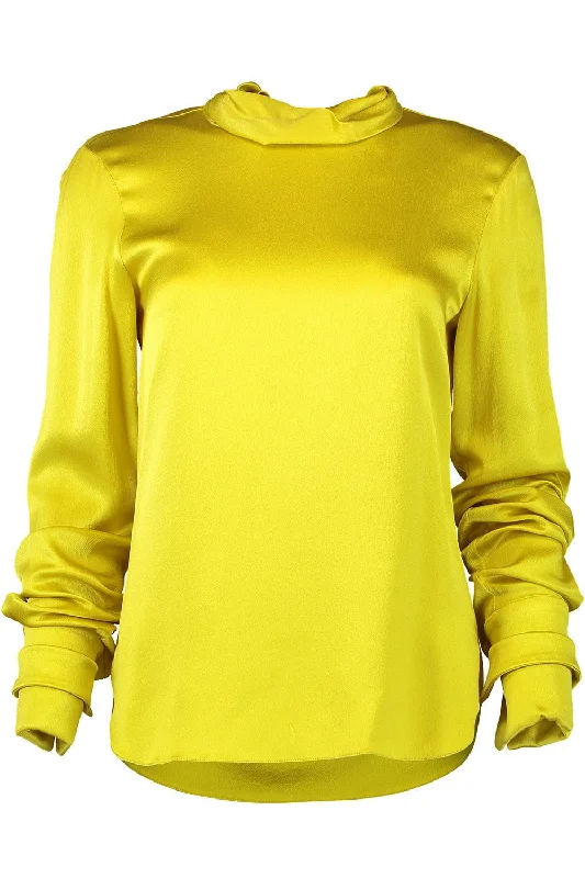 Mock Neck Blouse Modern Work Blouse