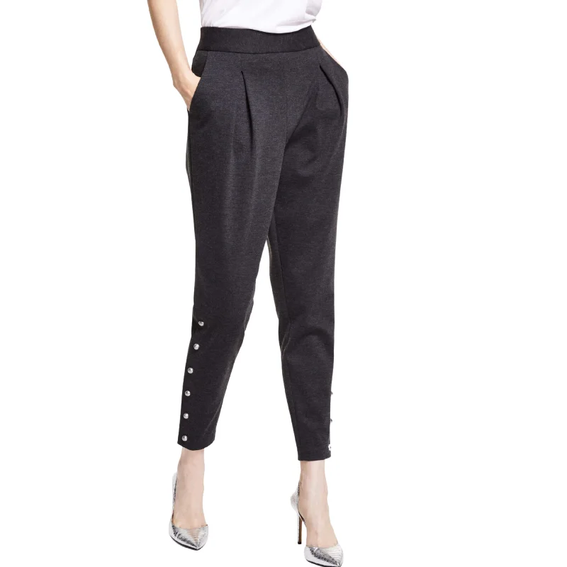 INC - Snap Detail Ponte Pants Soft Stretch Pants