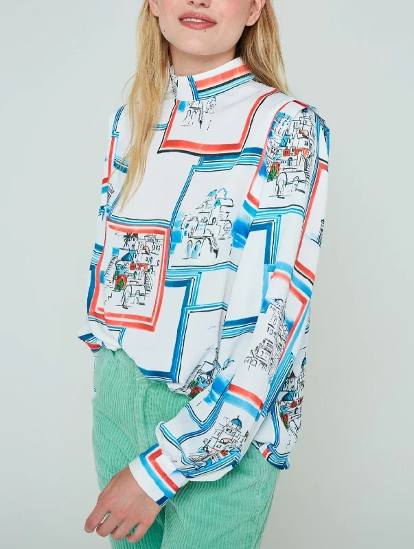 Modetrotter - Blouse Hermine Pono - Blanc Chic Ruffle Blouse