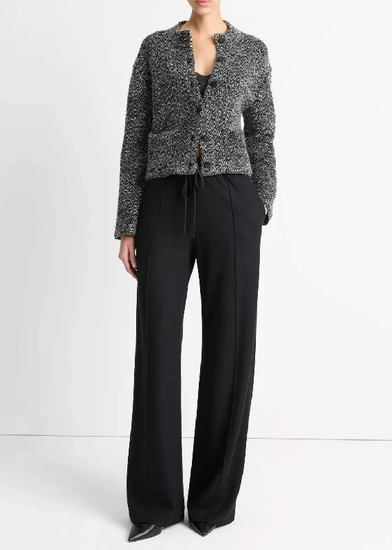 Wool-Blend Drawstring Pull-On Pant Comfortable Denim Pants