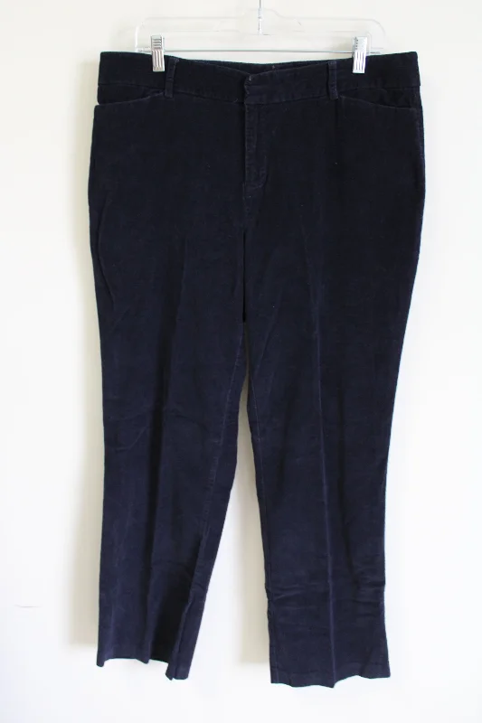 Dressbarn Dark Navy Blue Corduroy Pant | 14 Cozy Full-Length Pants