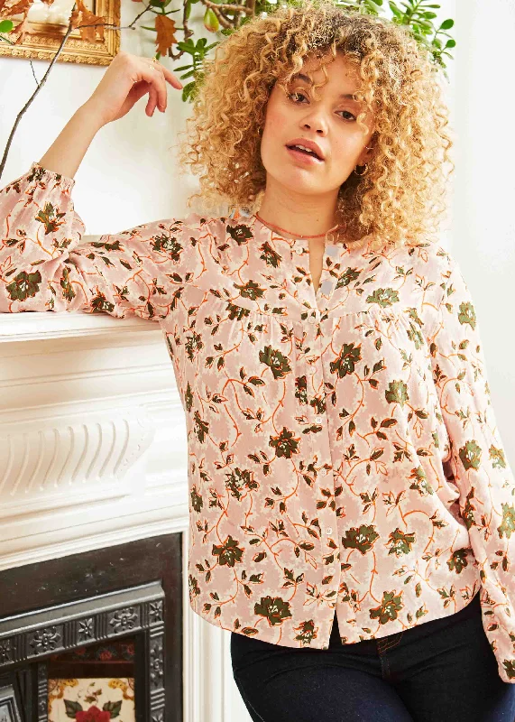 Becky Viscose Crepe VELCRO® Brand Fastening Blouse Elegant Peplum Blouse