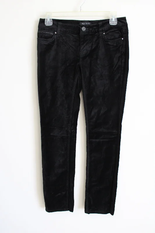 White House Black Market Noir Velour Slim Leg Pant | 0 Short Comfortable Jogging Pants