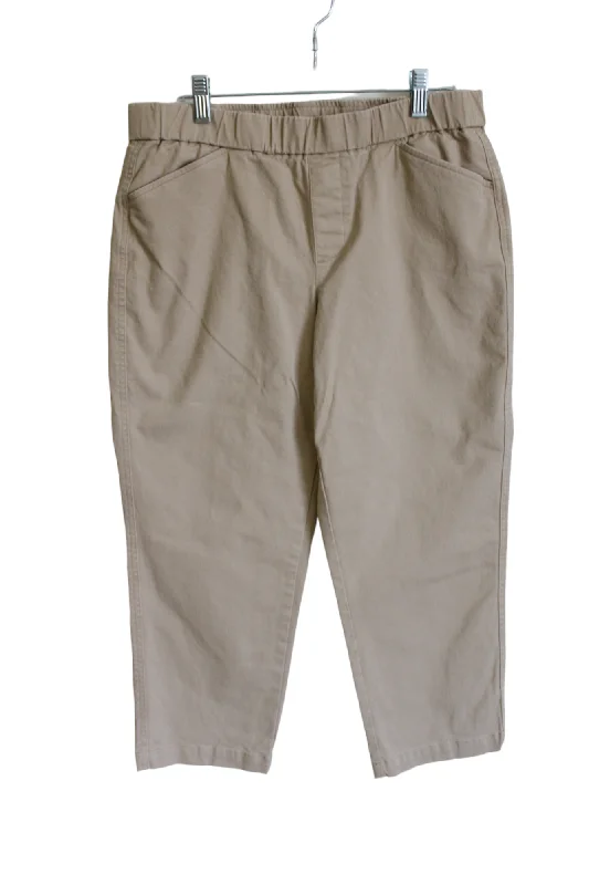 Lands' End Tan Capri Pants | 8 Petite Chic Slim Fit Pants
