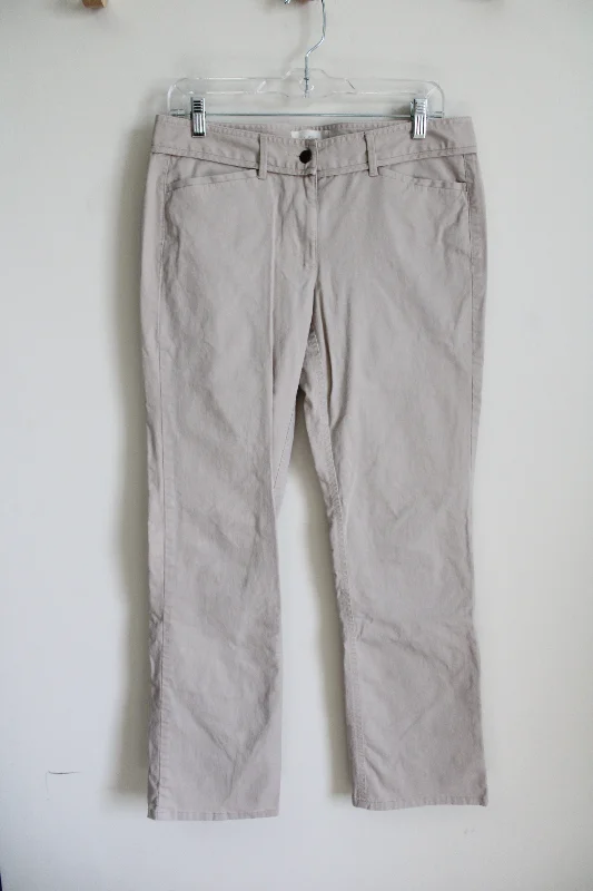 Ann Taylor LOFT Marisa Beige Chino Khaki Pants | 6 Relaxed Lounge Trousers