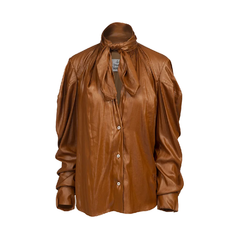 Now Long Sleeve Blouse Drape Neck Blouse
