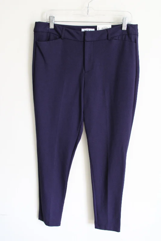 NEW Elle Evening Blue Skinny Mid Rise Pant | 12 Relaxed Casual Leggings