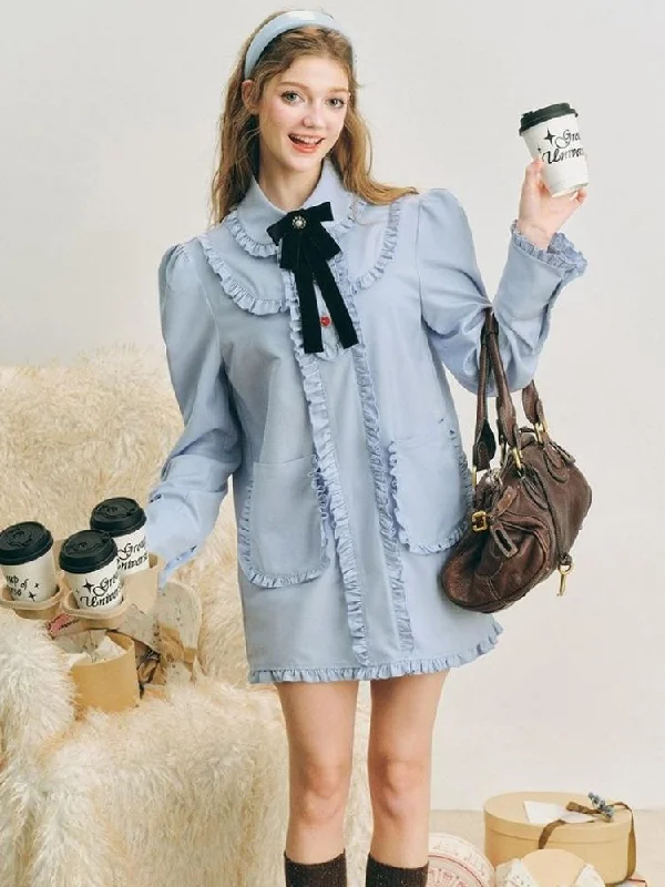 College Style Lace Blouse【s0000004610】 Polished Work Blouse