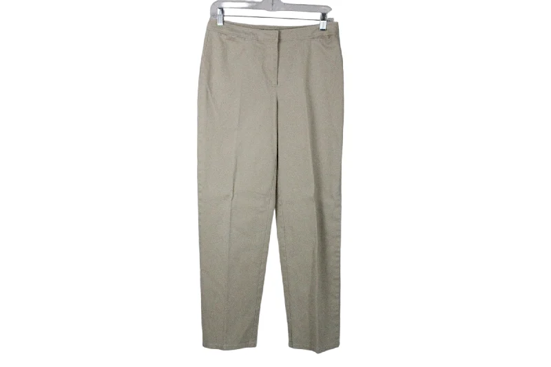 Statements Full Length Khaki Pant | 8 Petite Elegant Trouser Pants